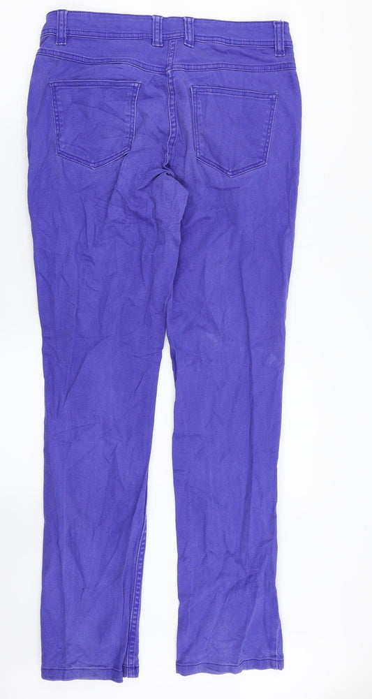 Womens UK Size 12 Up Fashion Regular Fit Straight Blue Jeans