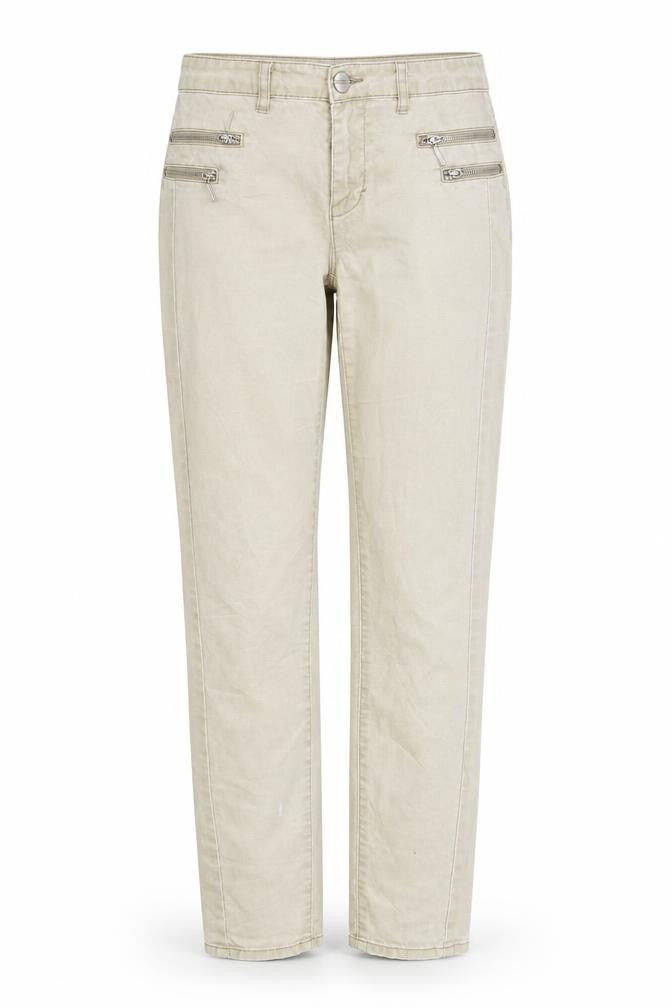 Womens UK Size M Only Regular Fit Straight Beige Jeans