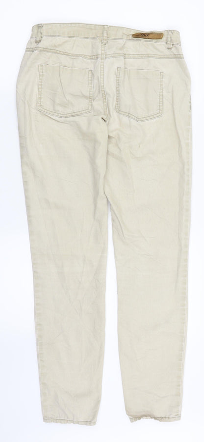 Only Womens Beige  Denim Straight Jeans Size M L29 in