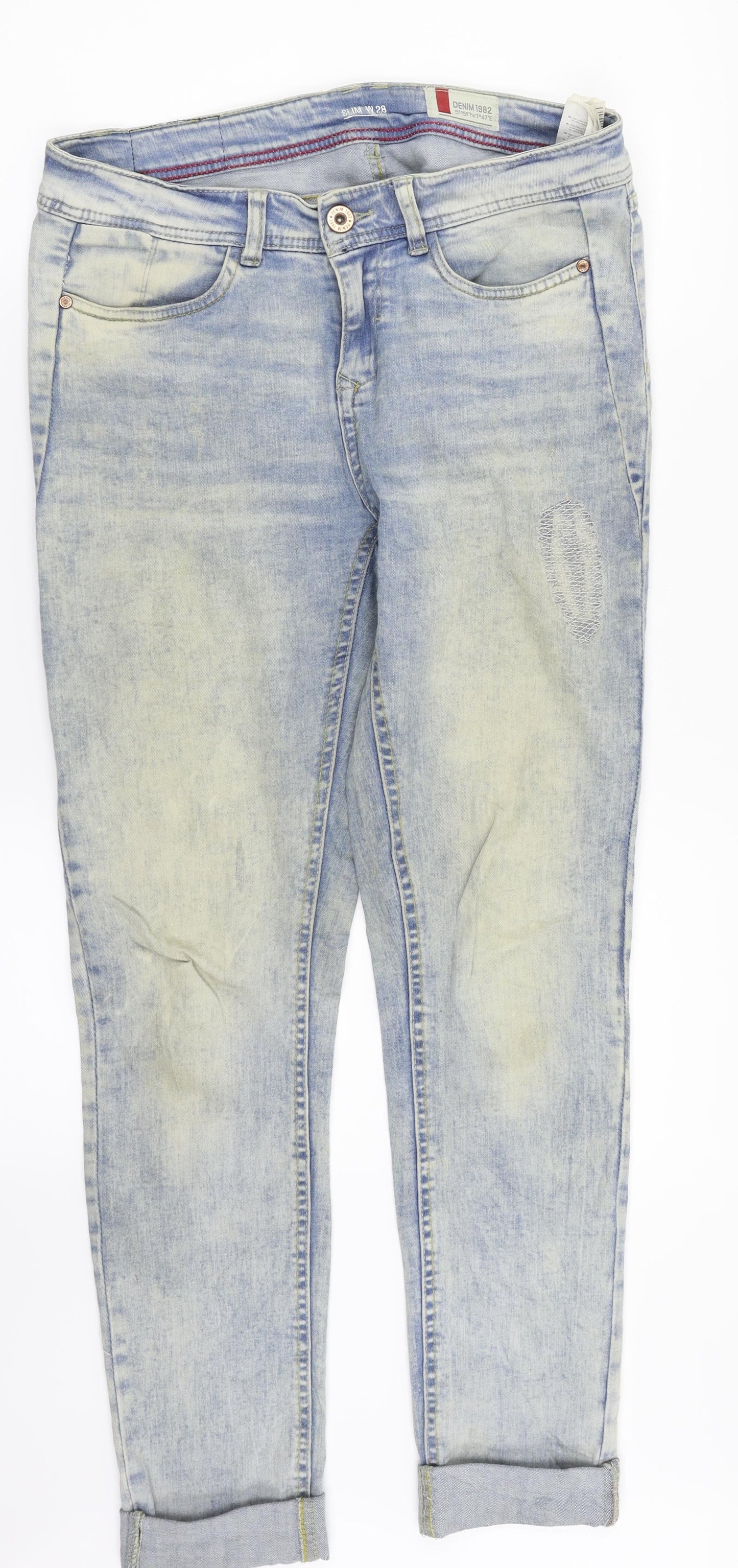 Denim 1982 Womens Blue  Denim Straight Jeans Size 28 in L28 in