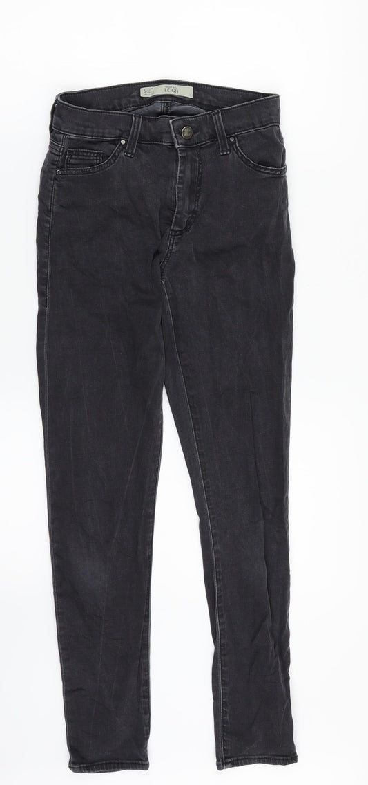 Topshop Womens Black  Denim Skinny Jeans Size 28 in L26 in