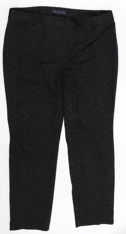Womens UK Size 14 M&S Regular Fit Dress Pants Black Trousers