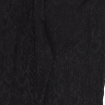 Womens UK Size 14 M&S Regular Fit Dress Pants Black Trousers