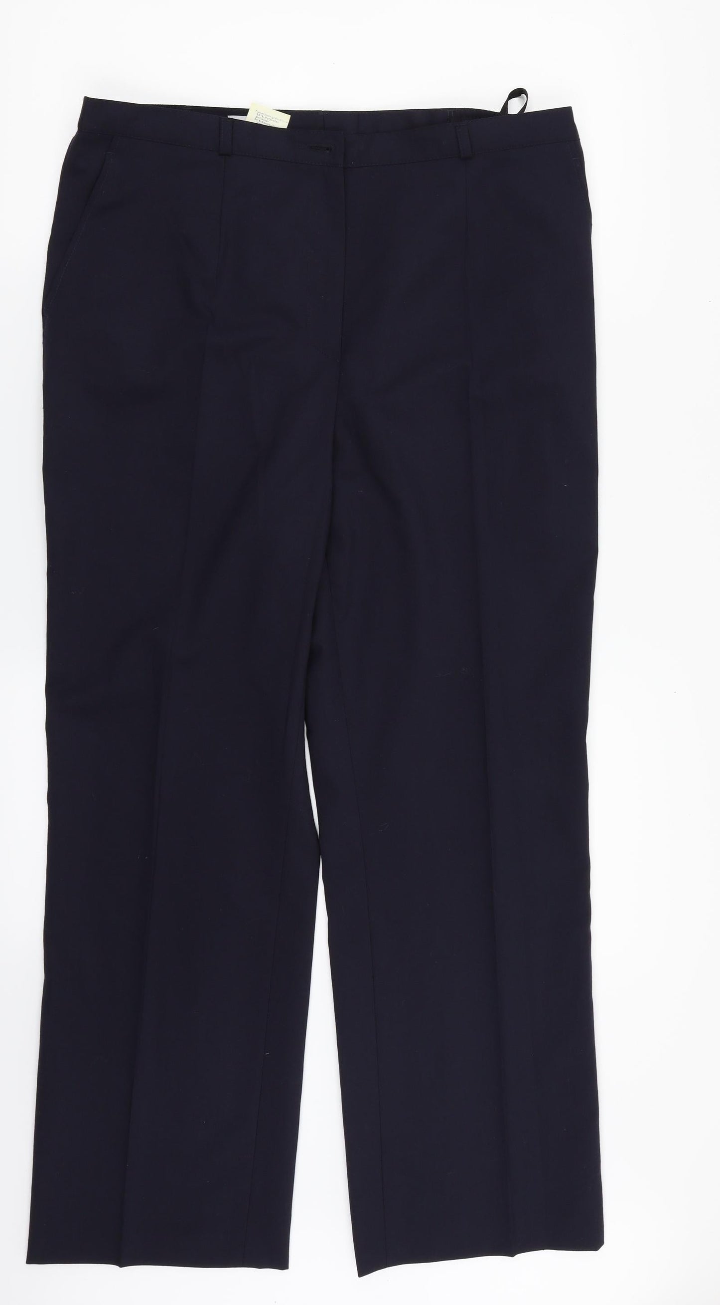 Womens UK Size 18 Blanchelle Regular Fit Dress Pants Blue Trousers