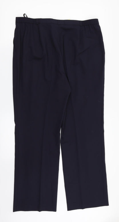 Womens UK Size 18 Blanchelle Regular Fit Dress Pants Blue Trousers