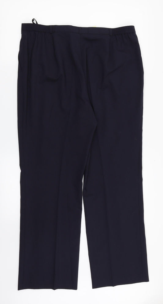 Womens UK Size 18 Blanchelle Regular Fit Dress Pants Blue Trousers