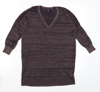 Gap Womens Purple Striped  Pullover Jumper Size S