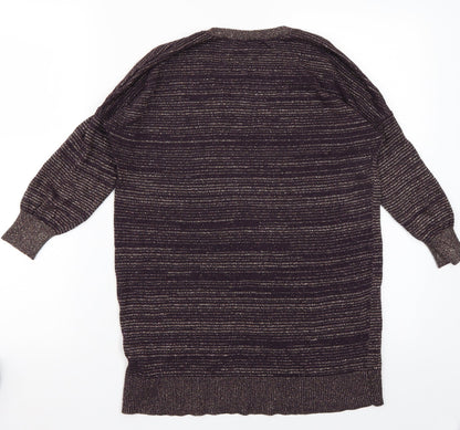 Gap Womens Purple Striped  Pullover Jumper Size S