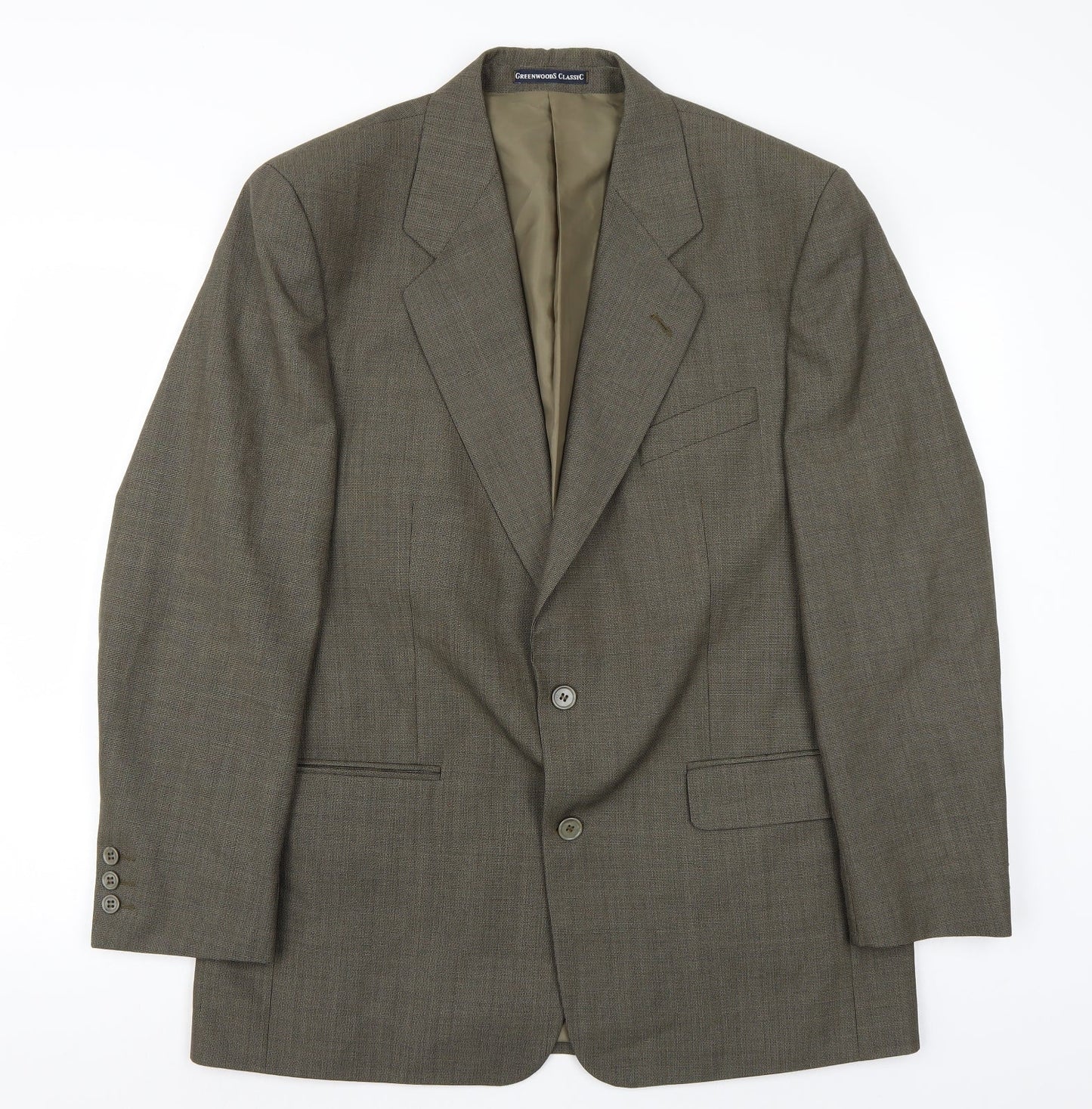 Mens UK Size 40 Greenwoods Classic Regular Green Suit Jacket