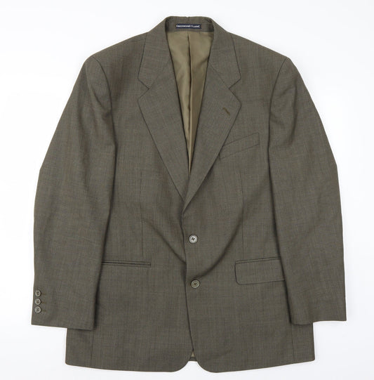 Mens UK Size 40 Greenwoods Classic Regular Green Suit Jacket
