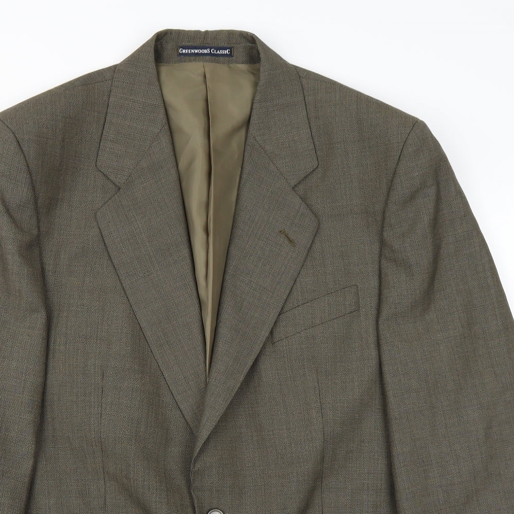 Mens UK Size 40 Greenwoods Classic Regular Green Suit Jacket