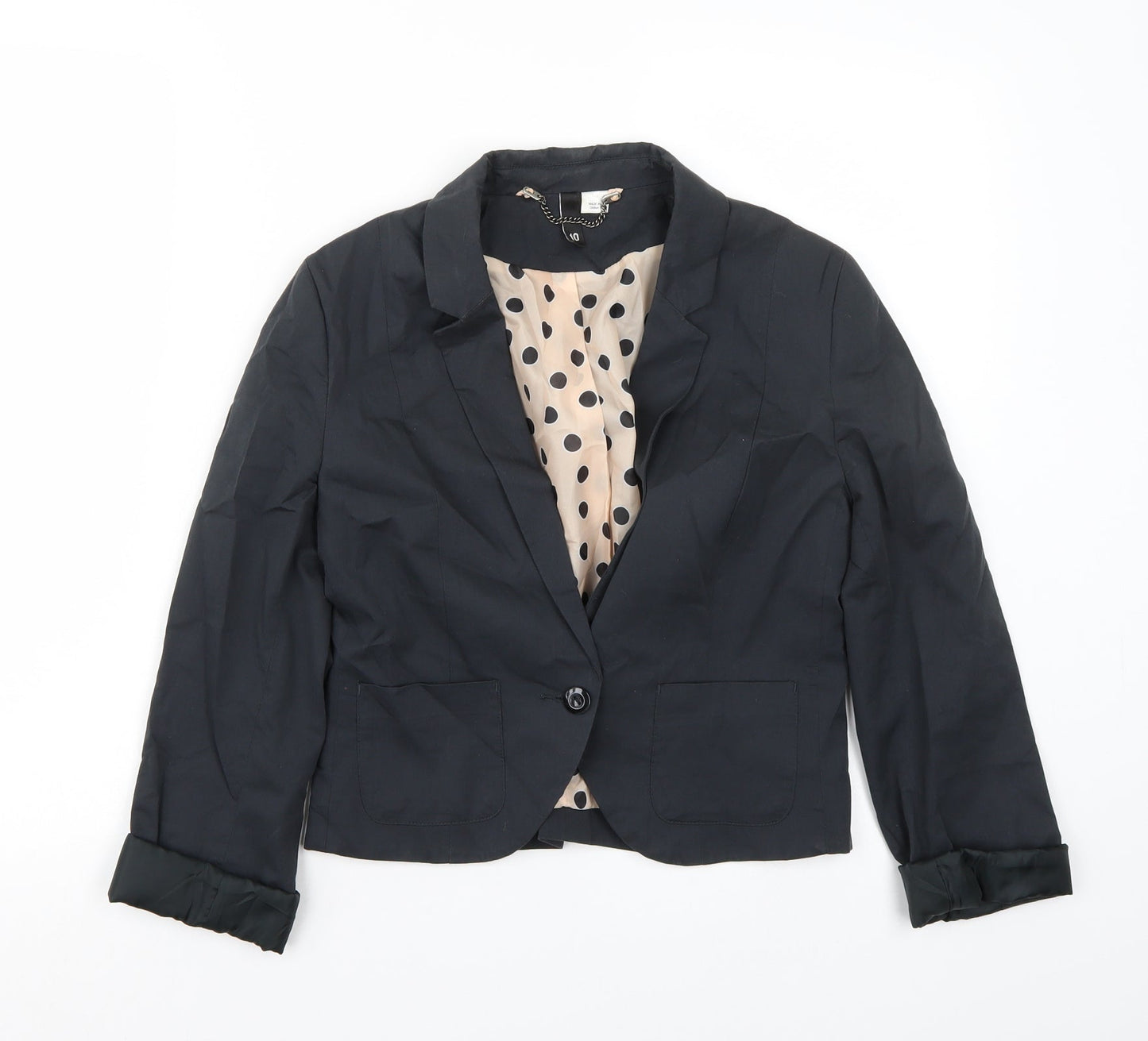 Womens UK Size 10 H&M Regular Grey Blazer
