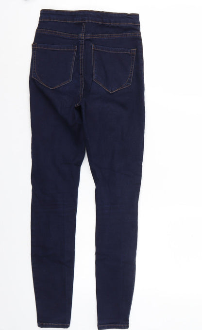 Denim & Co. Womens Blue   Skinny Jeans Size 8 L28 in