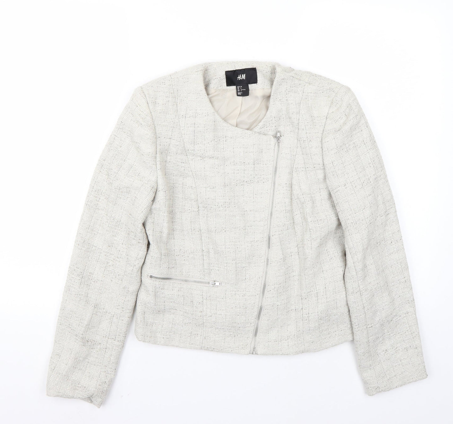 H&M Womens Ivory   Jacket Coat Size 6