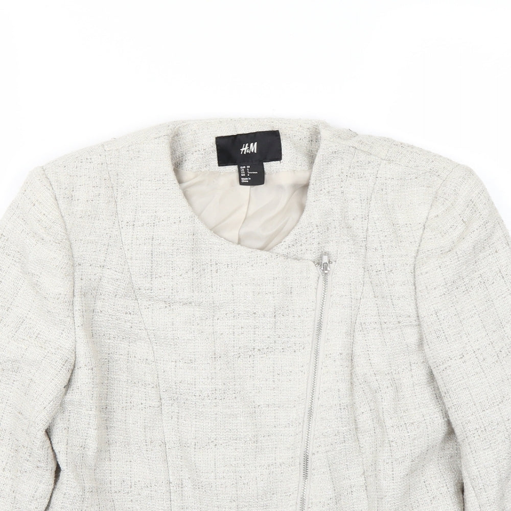 H&M Womens Ivory   Jacket Coat Size 6
