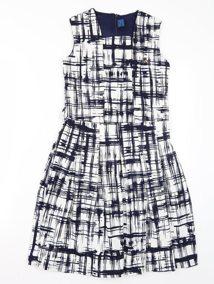 Air girl Womens White Geometric  A-Line  Size 8