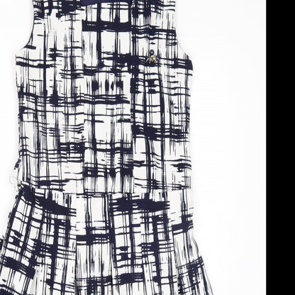 Air girl Womens White Geometric  A-Line  Size 8