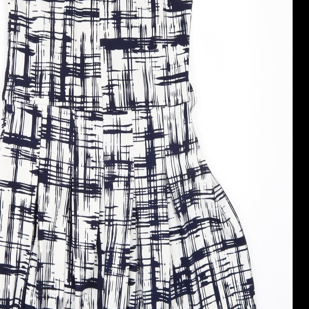 Air girl Womens White Geometric  A-Line  Size 8