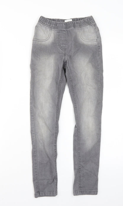 L&D Girls Grey   Skinny Jeans Size 9-10 Years