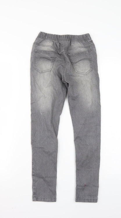 L&D Girls Grey   Skinny Jeans Size 9-10 Years
