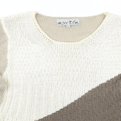 marble Womens Beige   Basic T-Shirt Size 2