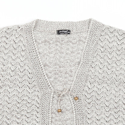 Pulse Womens Grey   Cardigan Jumper Size L