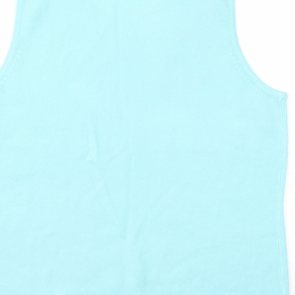 Womens UK Size L Bonmarché Blue Basic T-Shirt