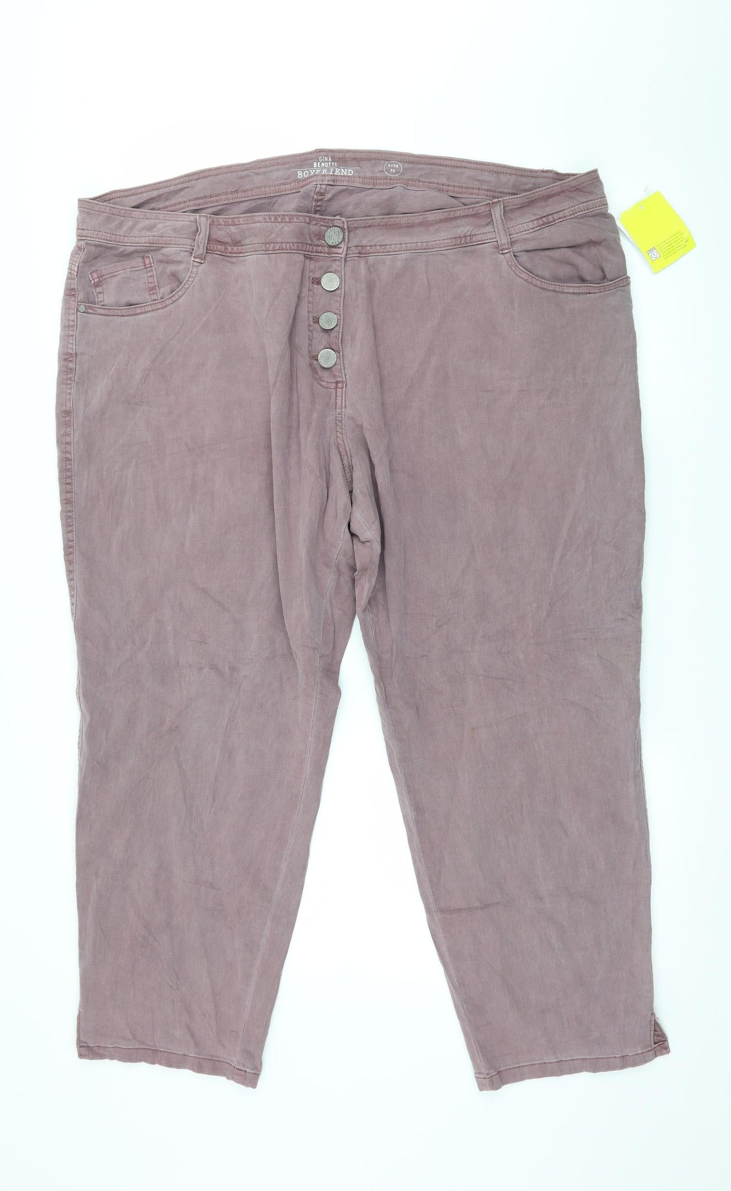 Gina Benotti Womens Purple   Cropped Trousers Size 42 in L26 in