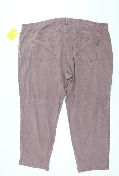 Gina Benotti Womens Purple   Cropped Trousers Size 42 in L26 in