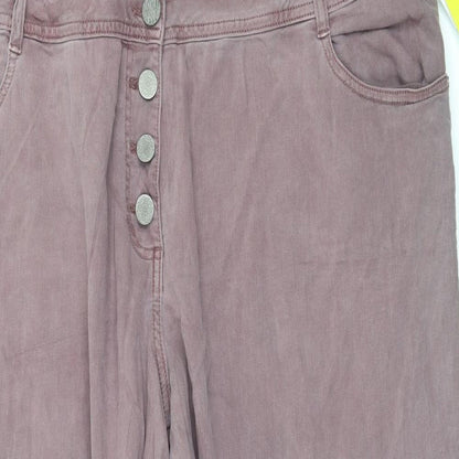 Gina Benotti Womens Purple   Cropped Trousers Size 42 in L26 in