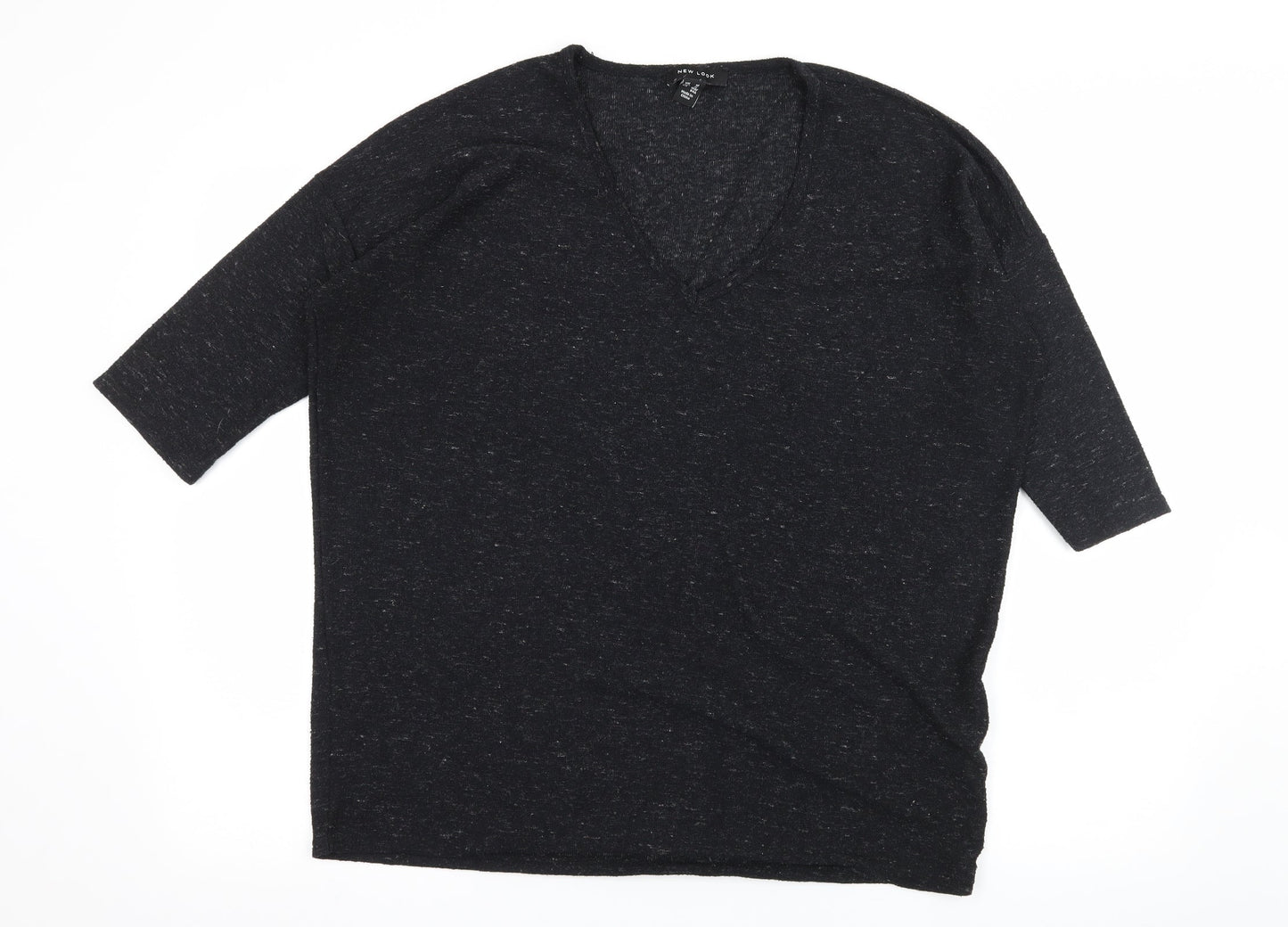 Womens UK Size M New Look Grey Basic T-Shirt