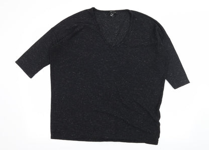 Womens UK Size M New Look Grey Basic T-Shirt