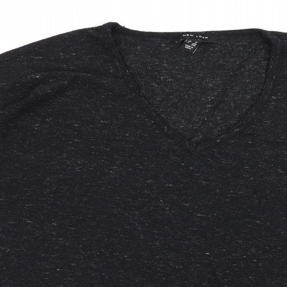 Womens UK Size M New Look Grey Basic T-Shirt
