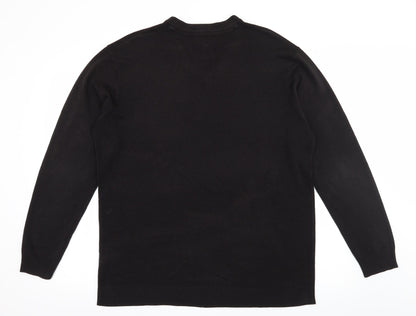 Sandstone & Co Men Mens Brown  Knit Pullover Jumper Size L