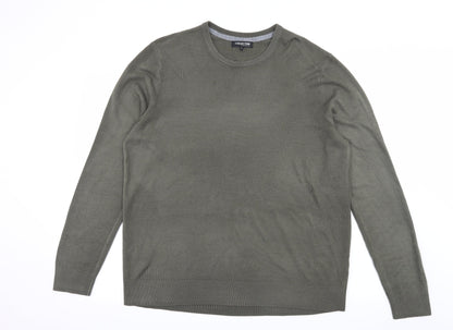 Debenhams Mens Green  Knit Pullover Jumper Size XL