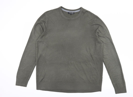 Debenhams Mens Green  Knit Pullover Jumper Size XL