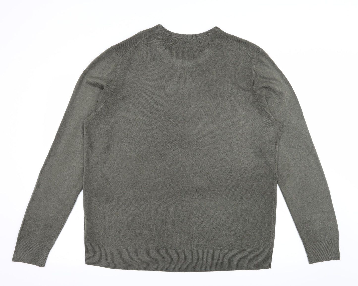 Debenhams Mens Green  Knit Pullover Jumper Size XL