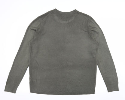 Debenhams Mens Green  Knit Pullover Jumper Size XL