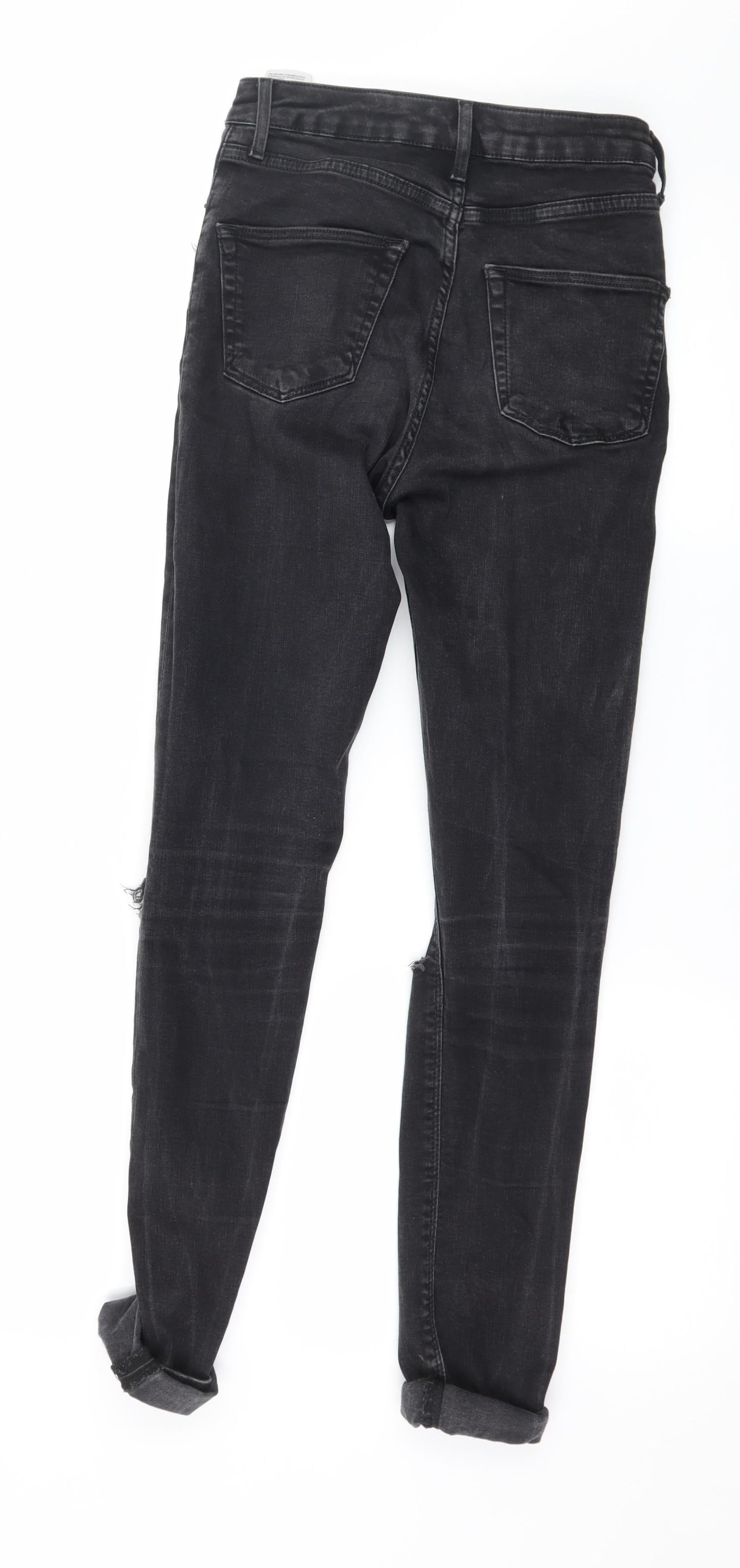 Topshop Womens Black  Denim Skinny Jeans Size 26 in L34 in