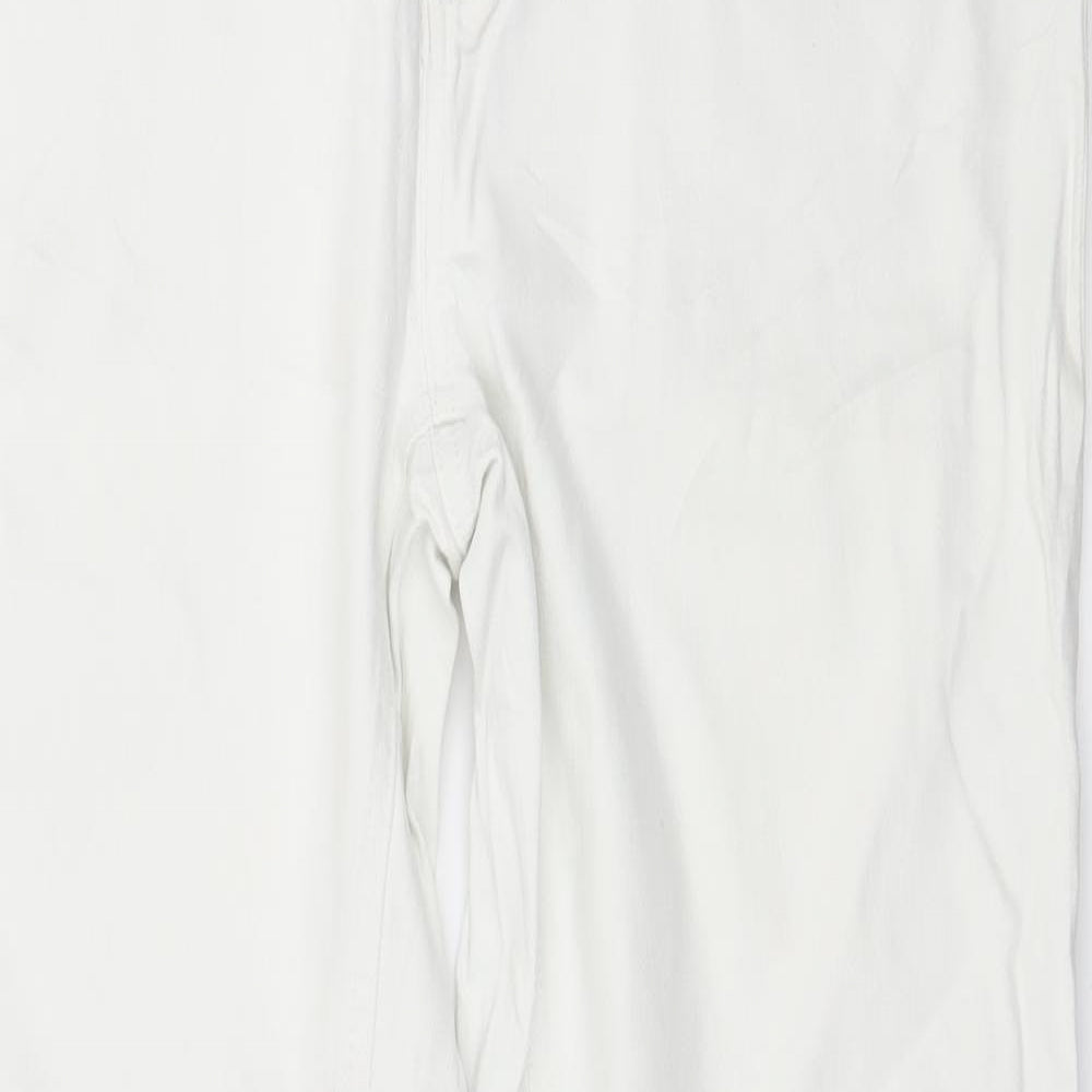 Telhlbo Womens White  Denim Straight Jeans Size 34 in L31 in