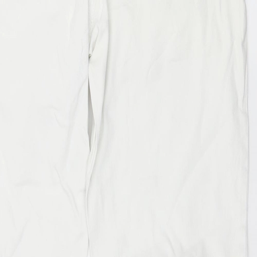 Telhlbo Womens White  Denim Straight Jeans Size 34 in L31 in