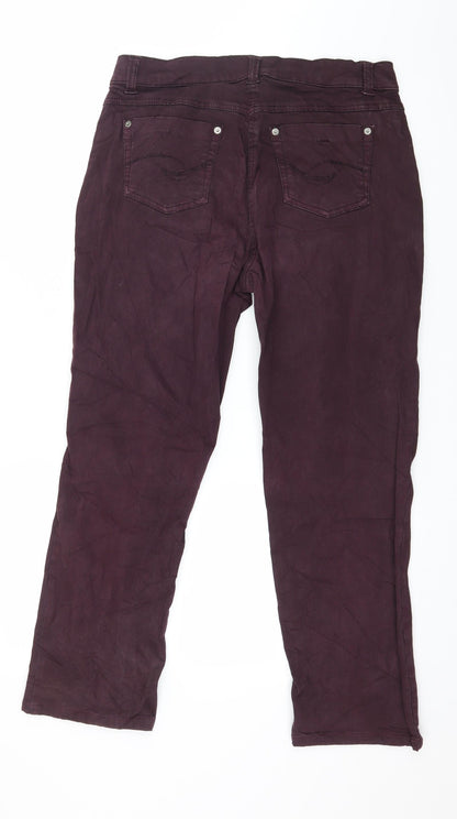 Pterworn Womens Purple  Denim Straight Jeans Size 14 L27 in