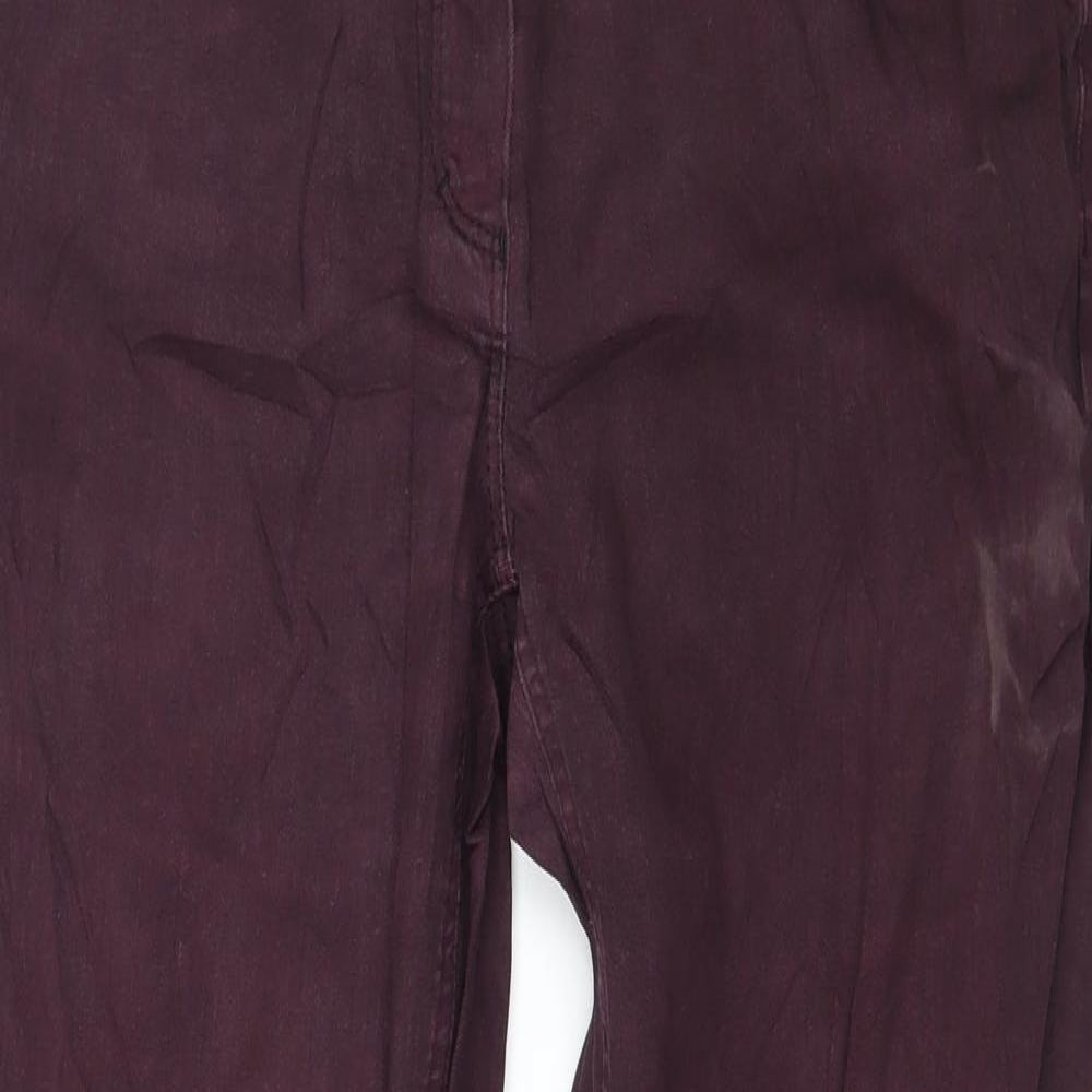Pterworn Womens Purple  Denim Straight Jeans Size 14 L27 in