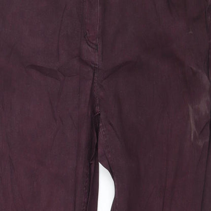 Pterworn Womens Purple  Denim Straight Jeans Size 14 L27 in