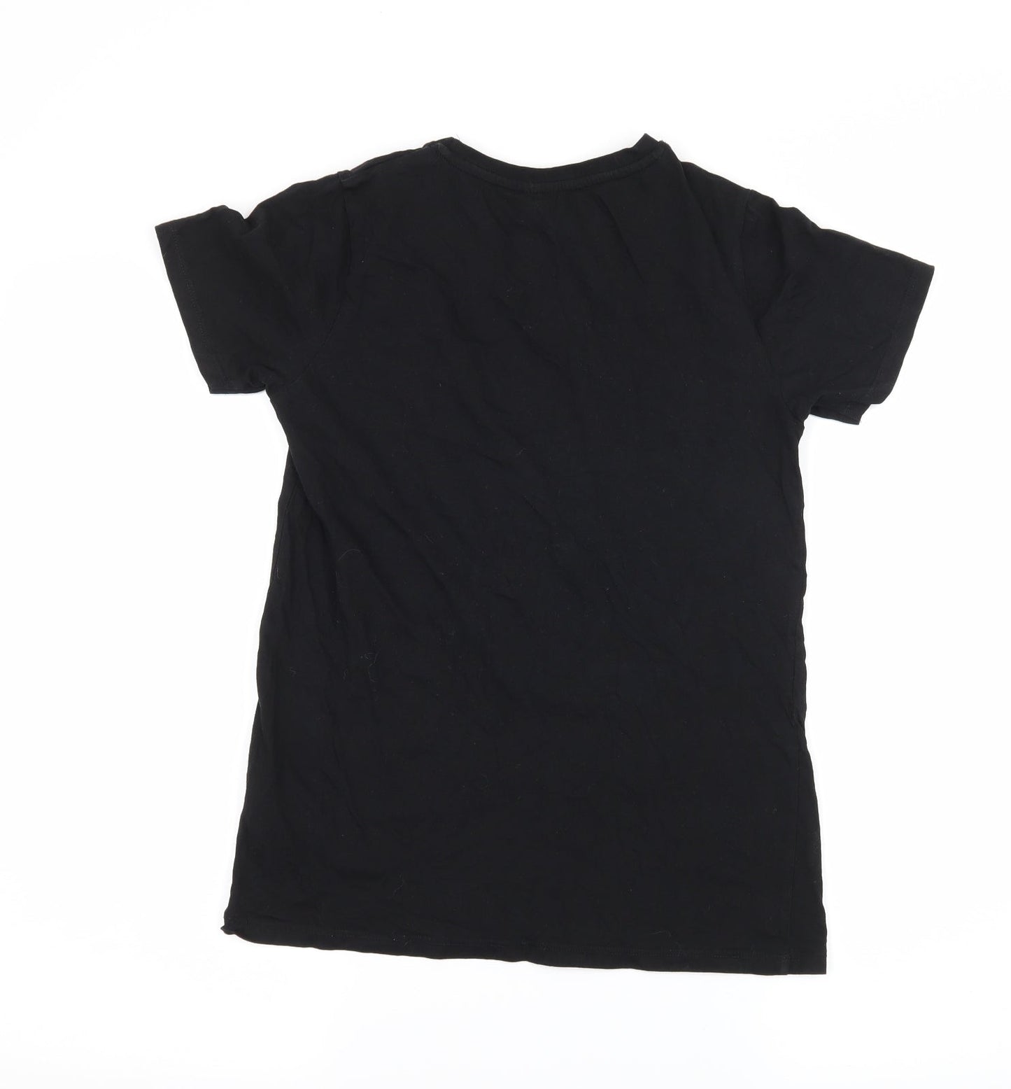 Womens UK Size 6 New Look Black Basic T-Shirt