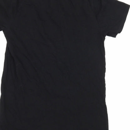 Womens UK Size 6 New Look Black Basic T-Shirt