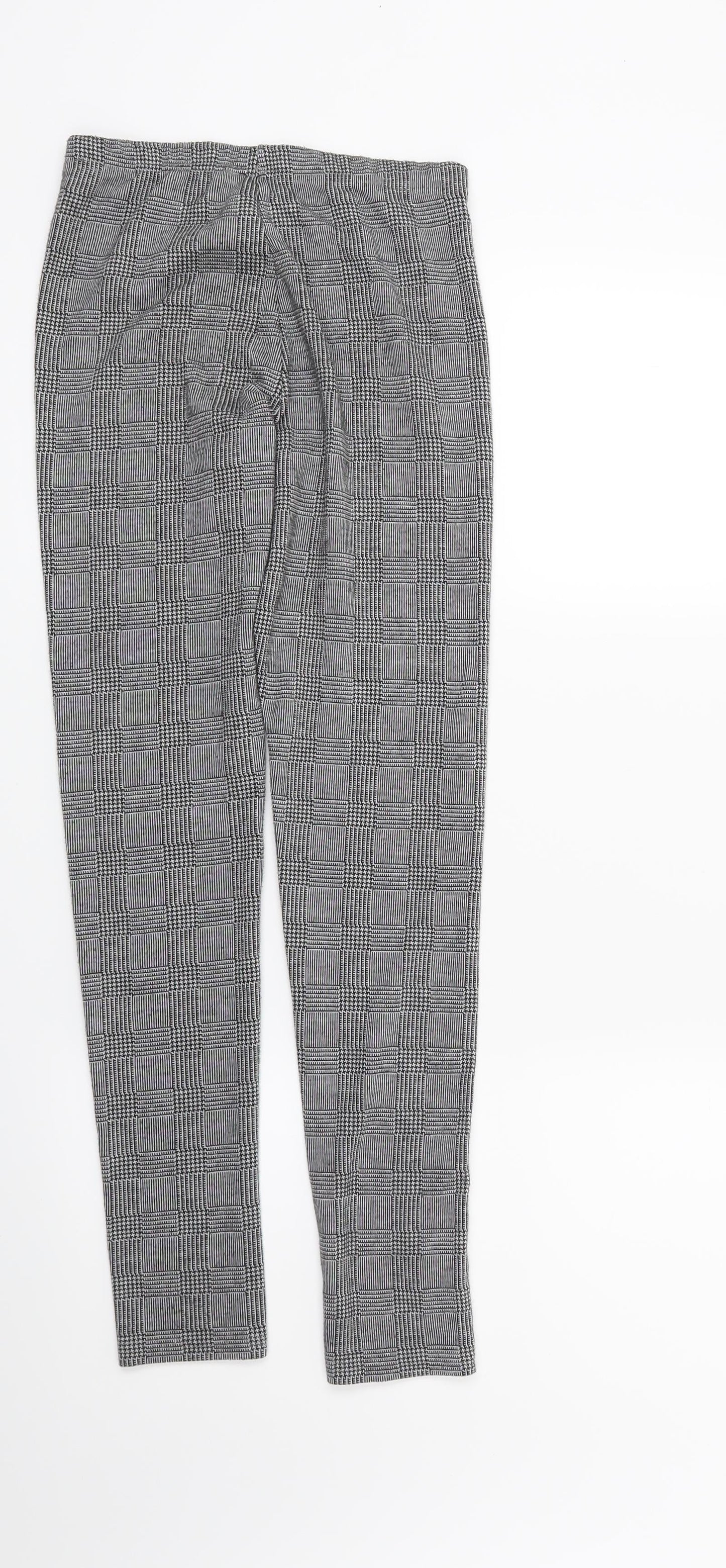 F&F Girls Black Houndstooth  Jegging Trousers Size 11-12 Years