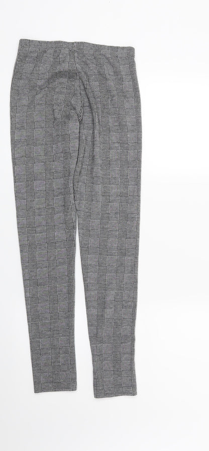 F&F Girls Black Houndstooth  Jegging Trousers Size 11-12 Years