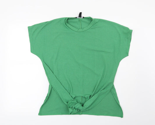 Womens UK Size 10 New Look Green Basic Blouse