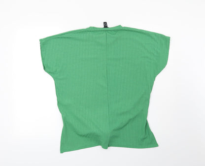 Womens UK Size 10 New Look Green Basic Blouse